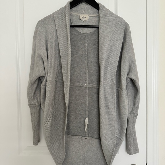 Wilfred Diderot Sweater XXS Light Grey Cardigan Aritzia - Picture 1 of 5